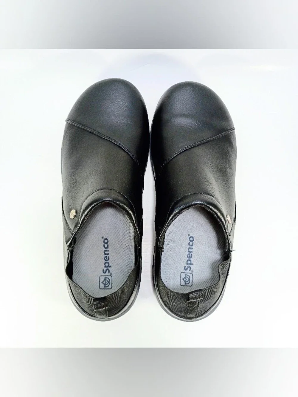 Spenco Brooklyn Convertible Womens 7.5 Black Faux Leather Loafers